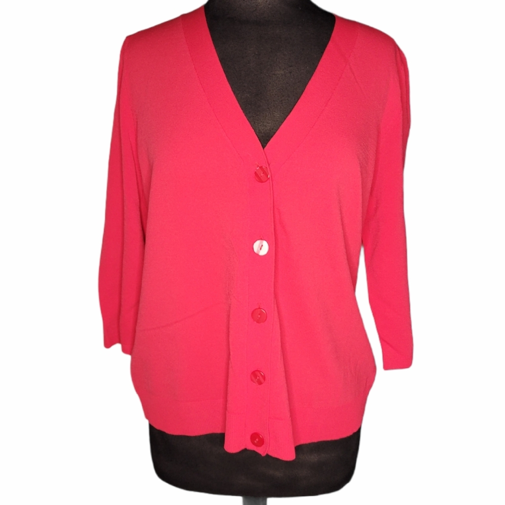 Lightweight coral cardigan